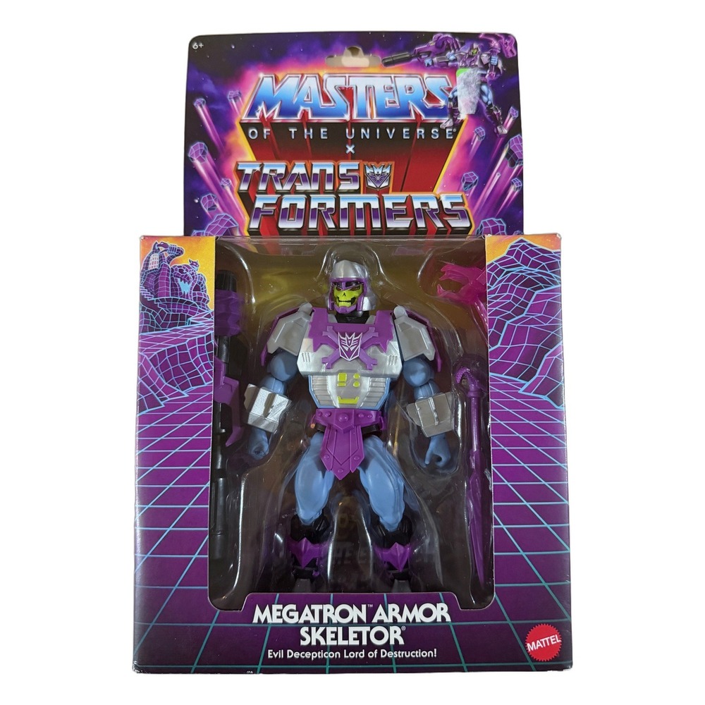 Mattel Masters of the Universe x Transformers Megatron Armor Skeletor Figure NEW